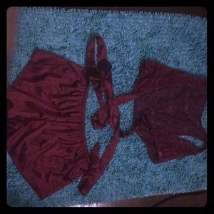 Burgundy PJ/ Lingerie